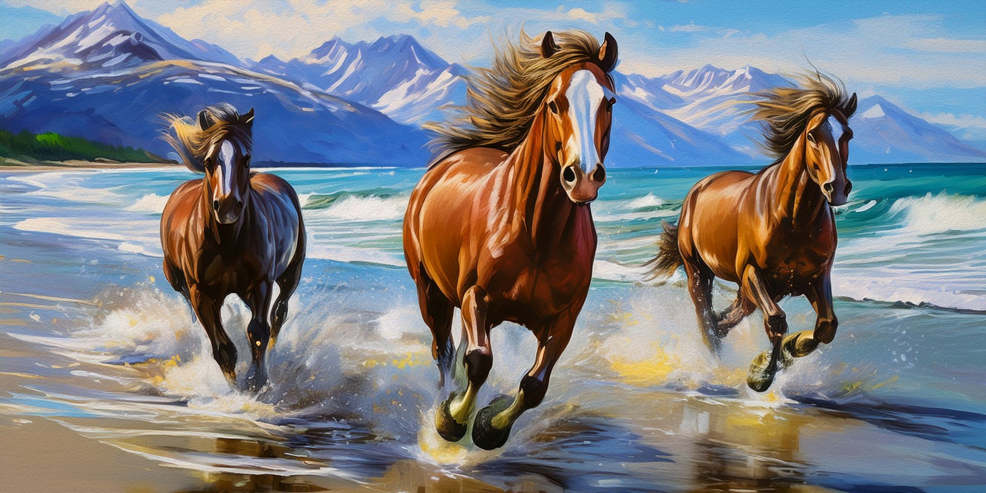 Horses On The Beach 4